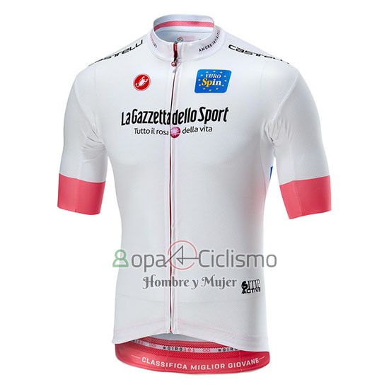 Giro d'Italia Ropa Ciclismo Culotte Corto 2018 Hombre Mangas Cortas Blanco